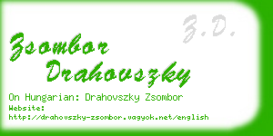 zsombor drahovszky business card